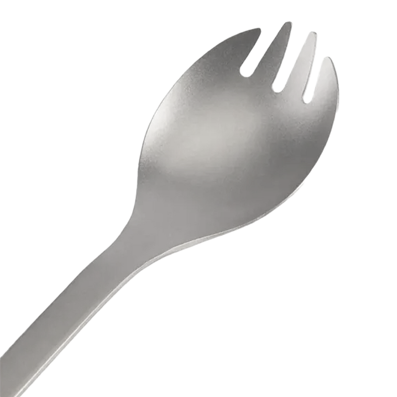 Long Titanium Spork, Snow Peak Long Titanium Spork eating end