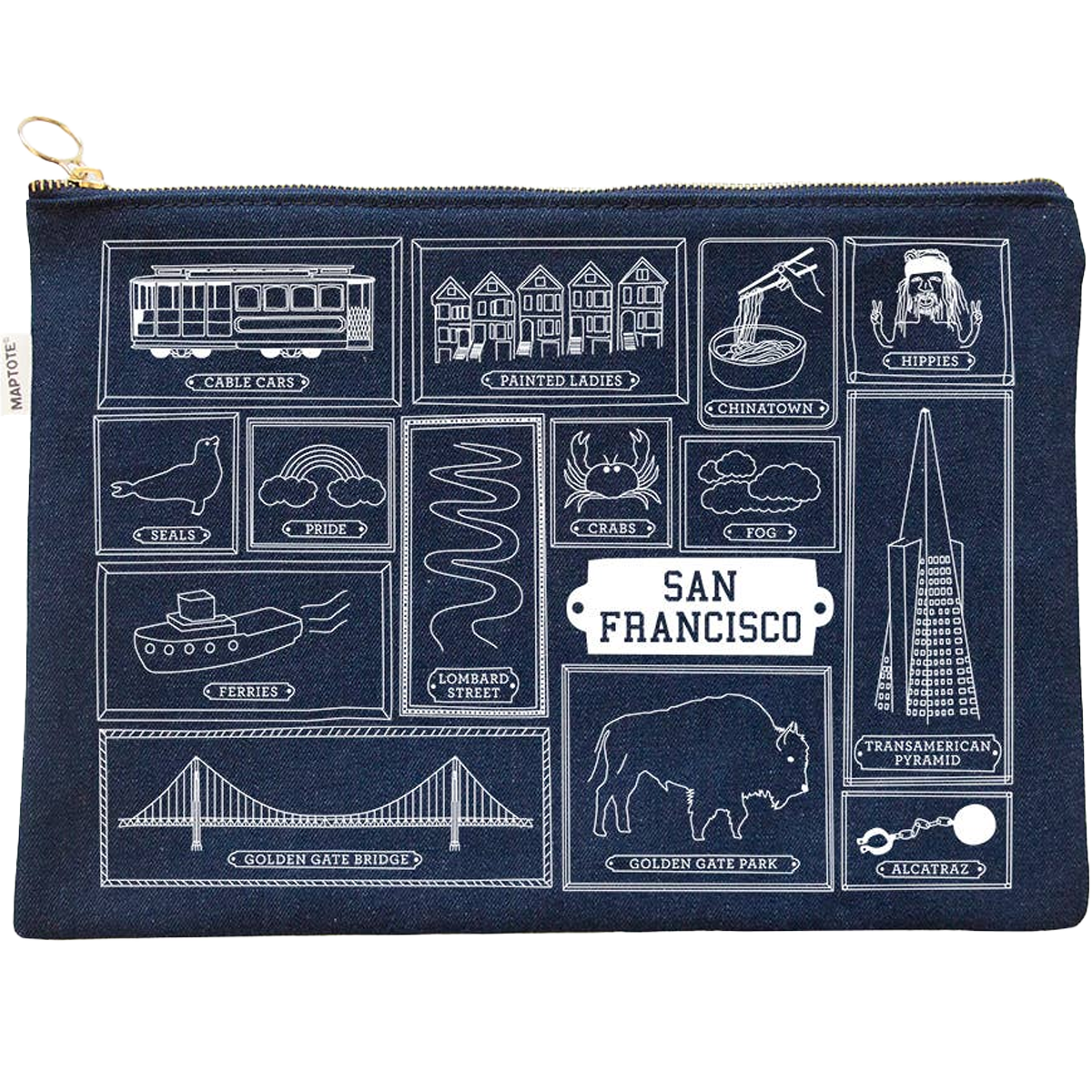 San Francisco Flat Zip Pouch alternate view