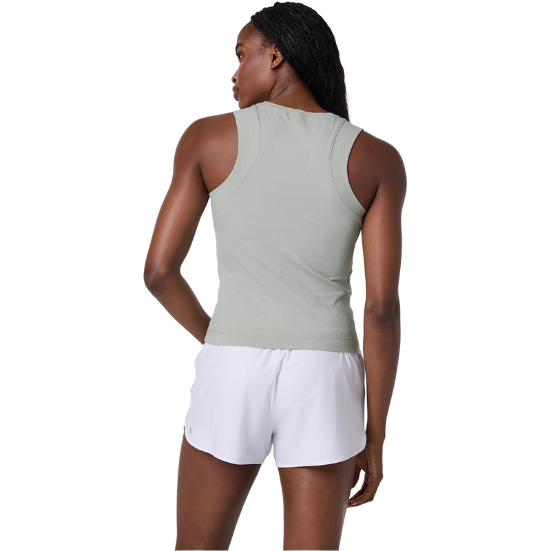 Women's SL Pose Piped Tank, Vuori Women's SL Pose Piped Tank in TLC Talc back