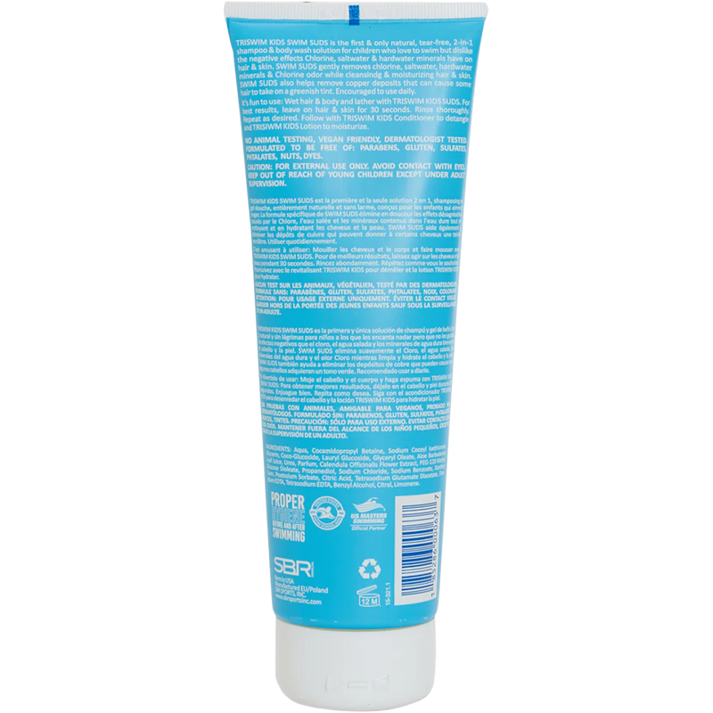 8.5oz Kids Natural Tear Free Swim Suds, TriSwim 8.5oz Kids Swim Suds TRISWIM back