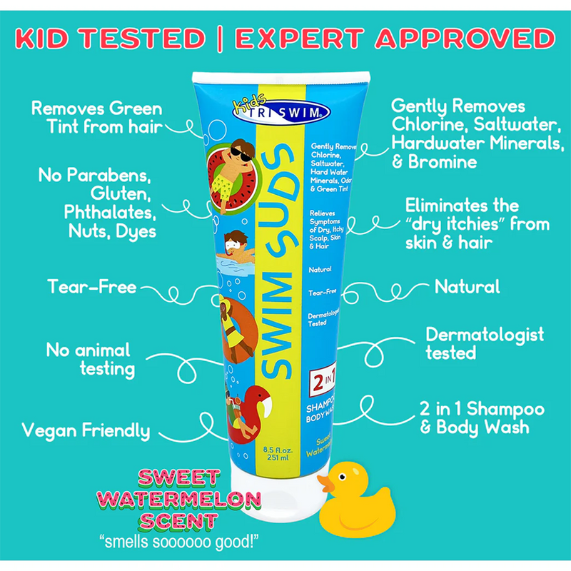 8.5oz Kids Natural Tear Free Swim Suds, TriSwim 8.5oz Kids Swim Suds TRISWIM info sheet 4