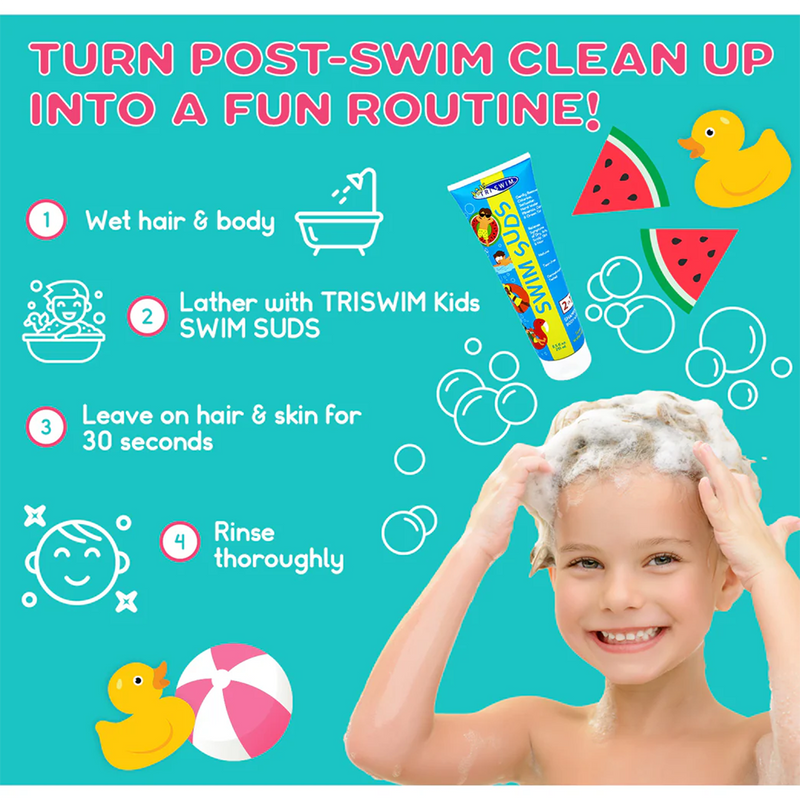 8.5oz Kids Natural Tear Free Swim Suds, TriSwim 8.5oz Kids Swim Suds TRISWIM info sheet 3