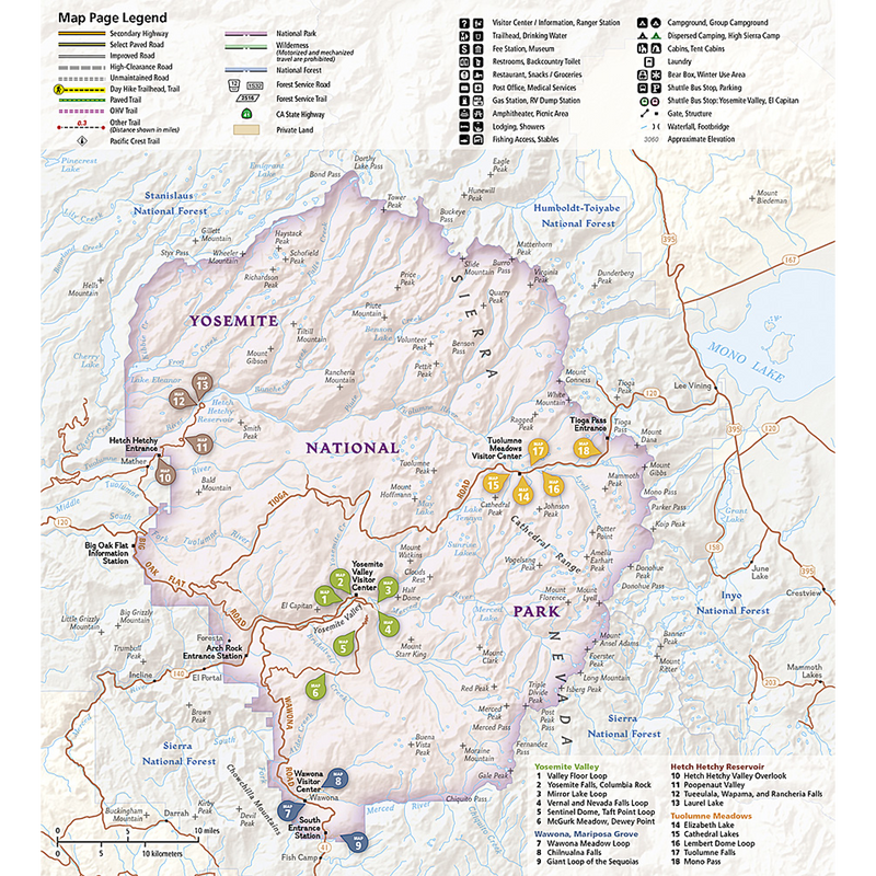Yosemite National Park Day Hikes, National Geographic Maps Yosemite National Park Day Hikes front