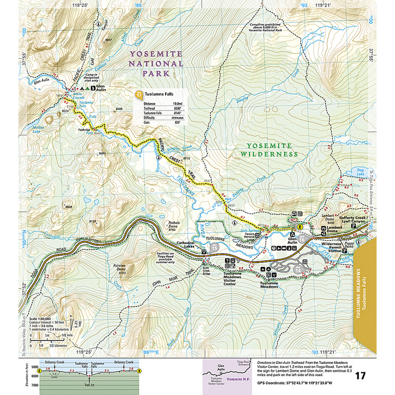 Yosemite National Park Day Hikes, National Geographic Maps Yosemite National Park Day Hikes back