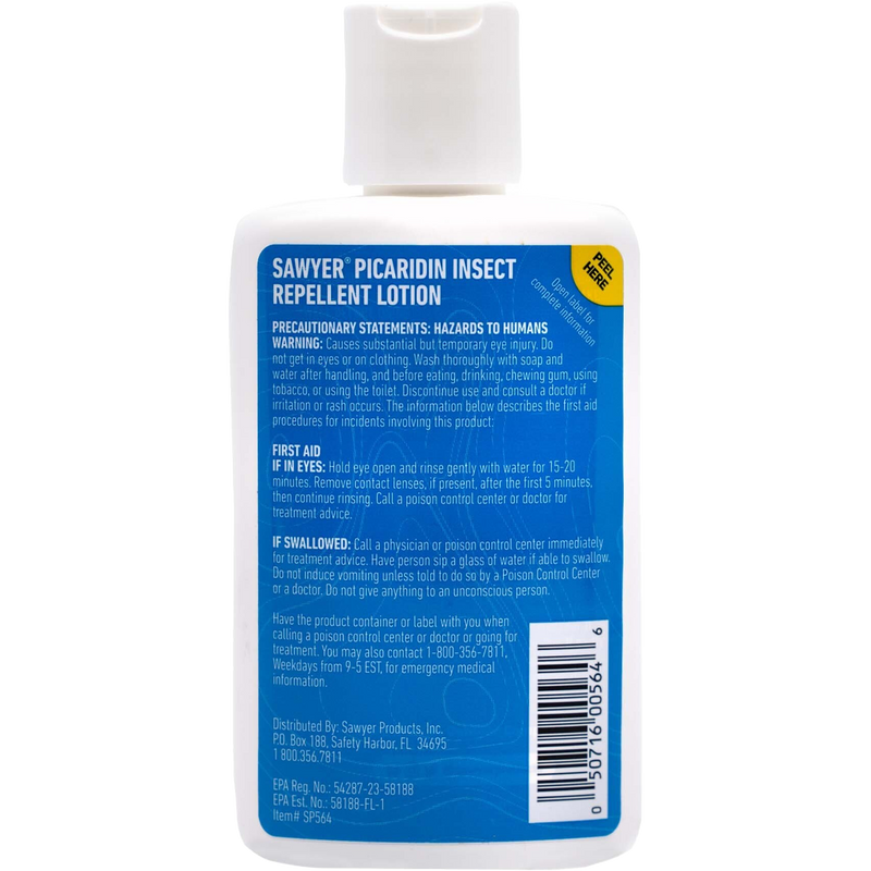 Picaridin 4 oz Lotion, Sawyer Picaridin 4 oz Lotion back