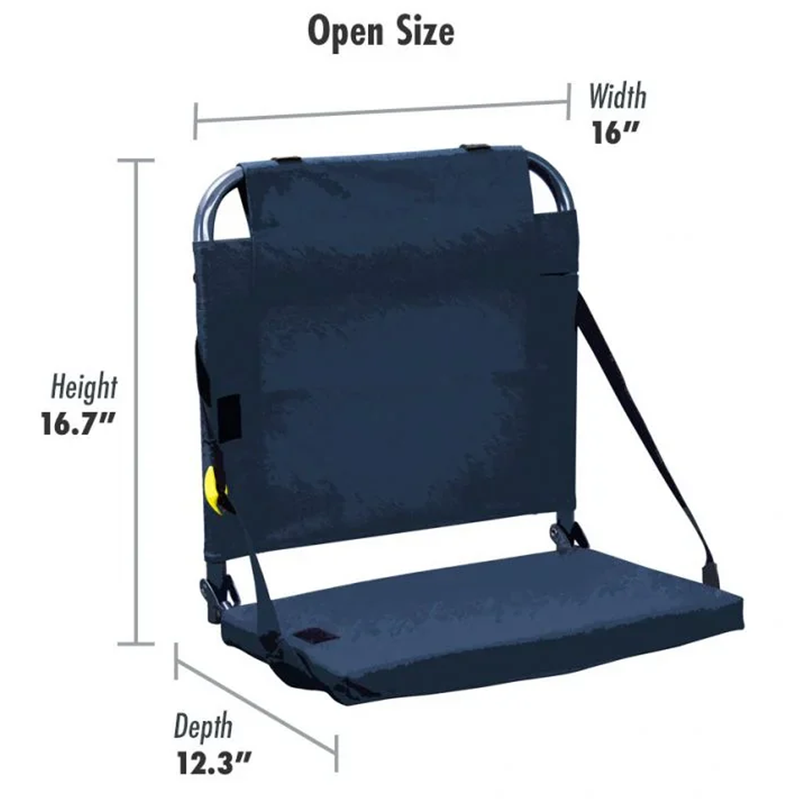 BleacherBack, GCI Outdoors BleacherBack open size specs