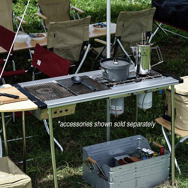 Iron Grill Table Four Unit Frame, Snow Peak Iron Grill Table Four Unit Frame lifestyle
