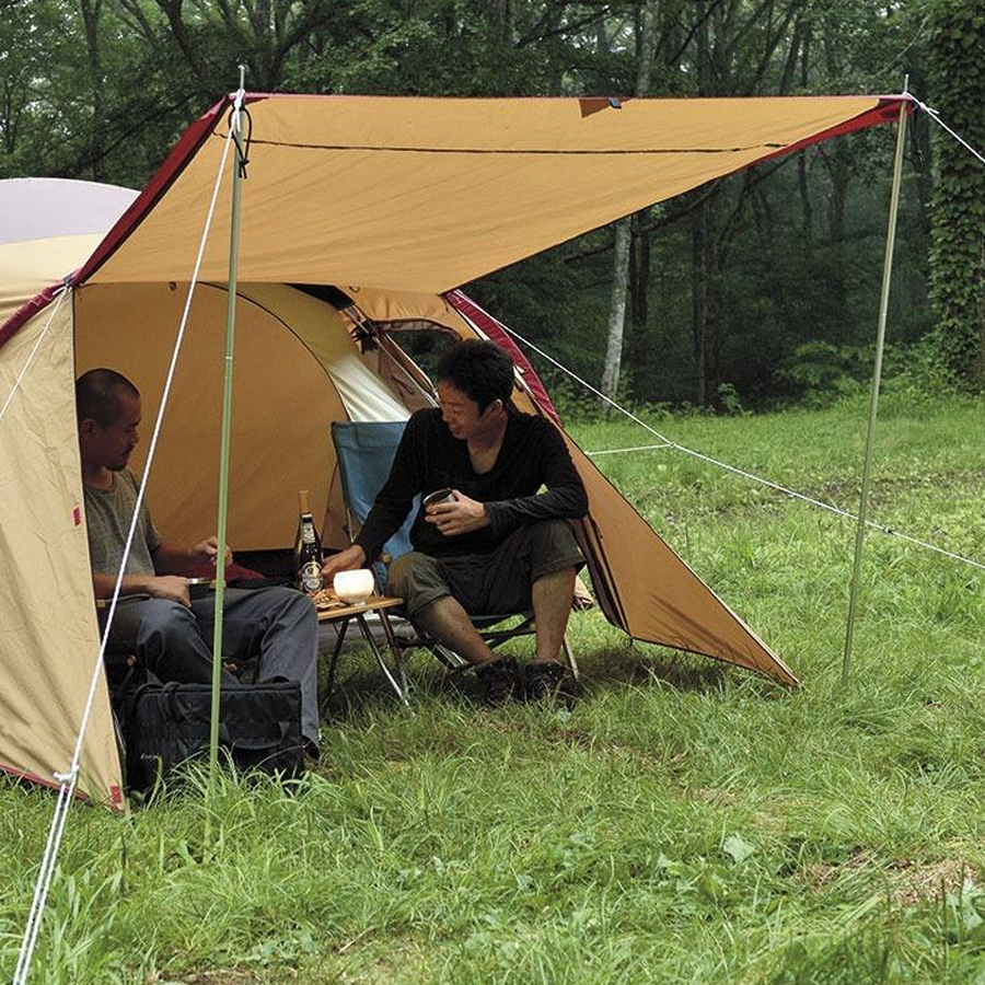 Snow Peak Amenity Dome Awning Pole Set at camp
