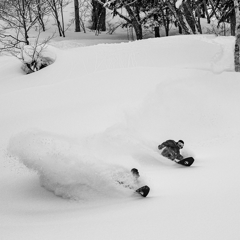 Padre, Arbor Snowboards Padre with rider in powder