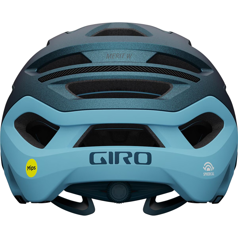 Women's Merit Spherical, Giro Women's Merit Spherical in Matte Ano Harbor Blue back