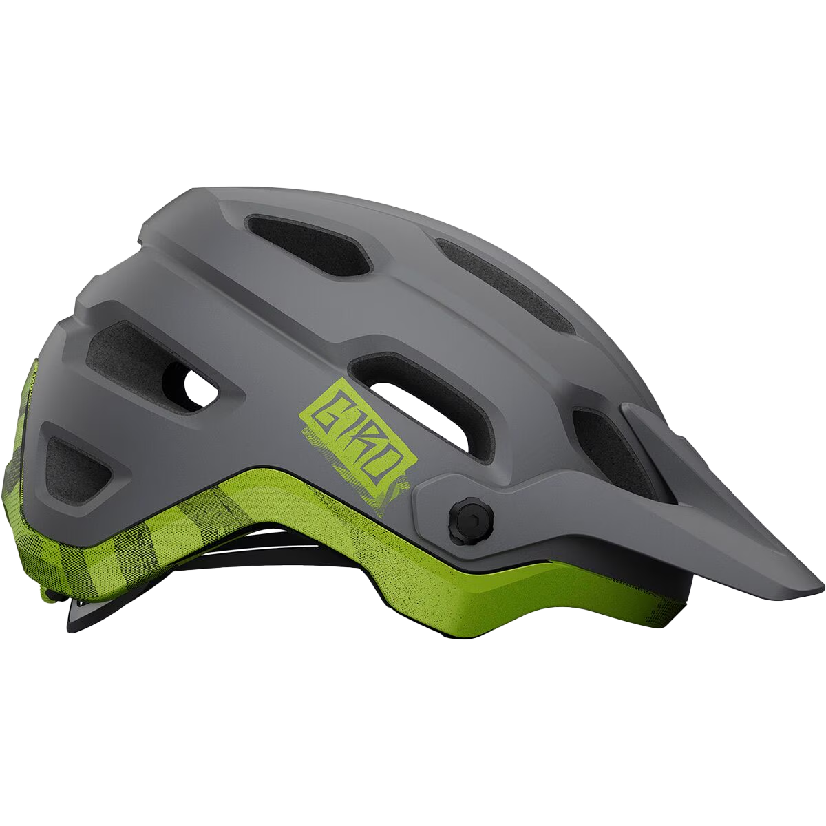 Giro Source MIPS in Matte Metallic Black/Ano Lime right profile