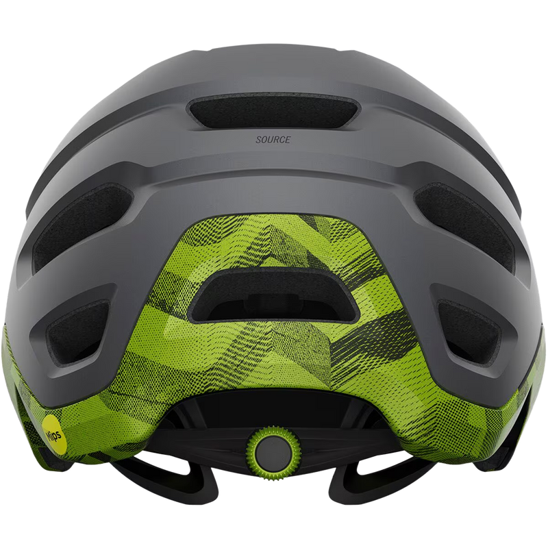 Giro Source MIPS in Matte Metallic Black/Ano Lime back