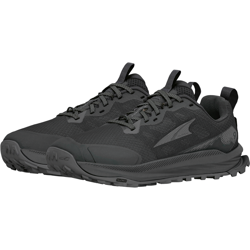 Women's Lone Peak 9, Altra Women's Lone Peak 9 in Black pair front left