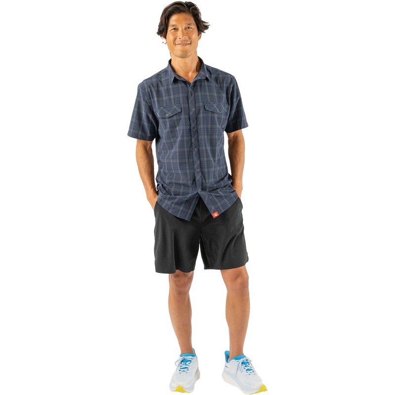 Men's High Country Short Sleeve, Rabbit High Country Short Sleeve in 412-Dress Blues Plaid front