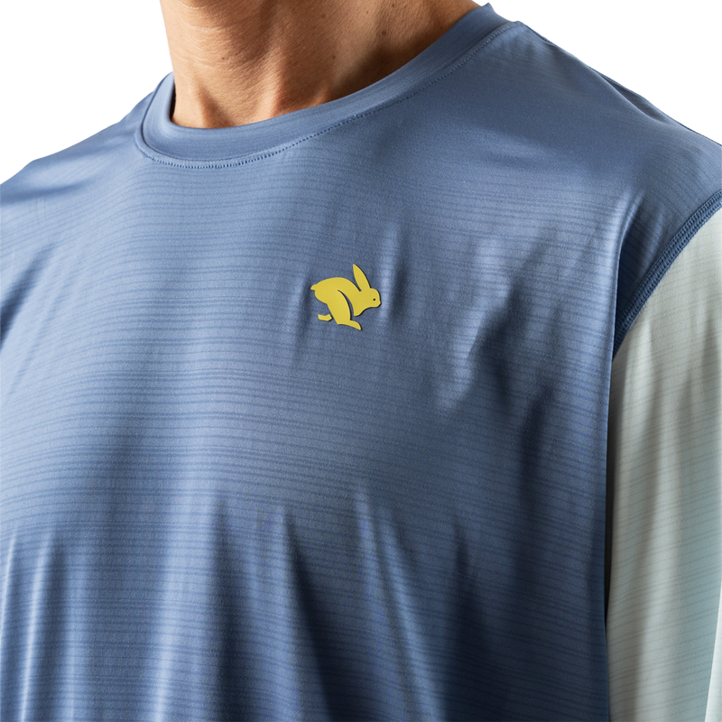 Men's UPF Tee Long Sleeve, Rabbit Men's UPF Tee Long Sleeve Front Logo