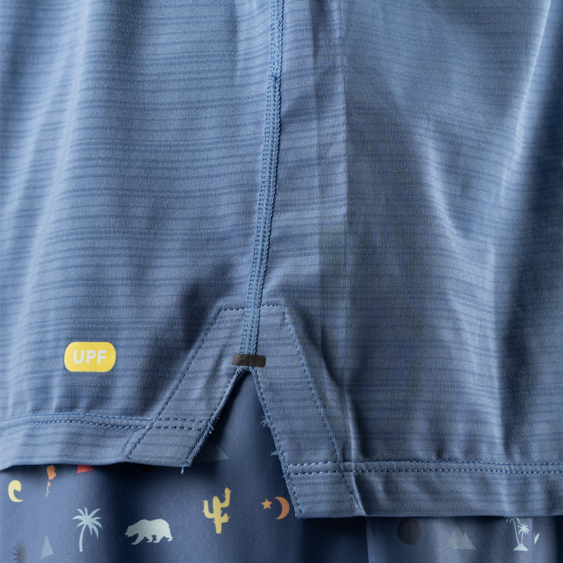 Men's UPF Tee Long Sleeve, Rabbit Men's UPF Tee Long Sleeve Side Hem