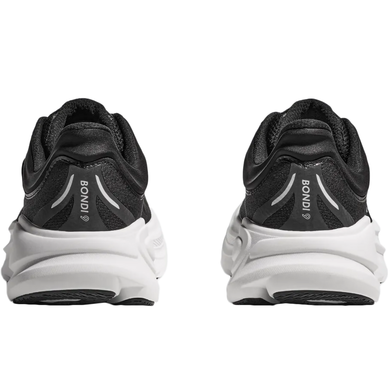 Men's Bondi 9 Extra Wide, Hoka Men's Bondi 9 in Black/White pair back