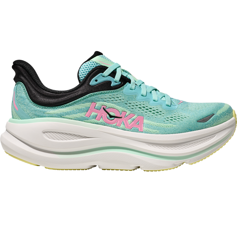 Hoka Women's Bondi 9 in Blue Spark/Mint Fluorite