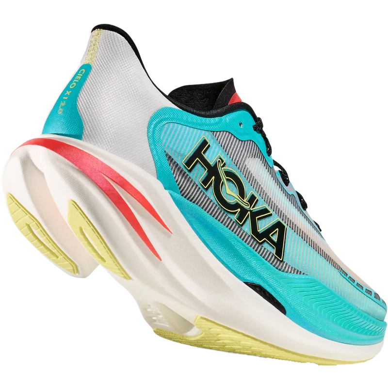 Cielo X1 2.0, Hoka Cielo X1 2.0 in FLCK-Frost/Black right back bottom