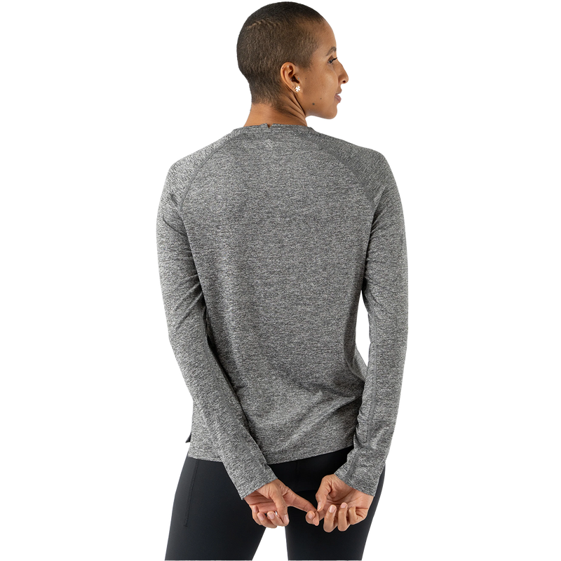 Women's EZ Tee Long Sleeve, Rabbit Women's EZ Tee Long Sleeve in 060-Charcoal Heather back