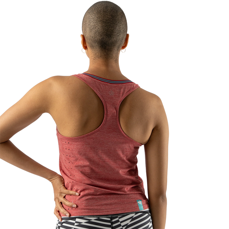 Women's Flow State Tank, Rabbit Women's Flow State Tank in 650-Scarlet Sage back