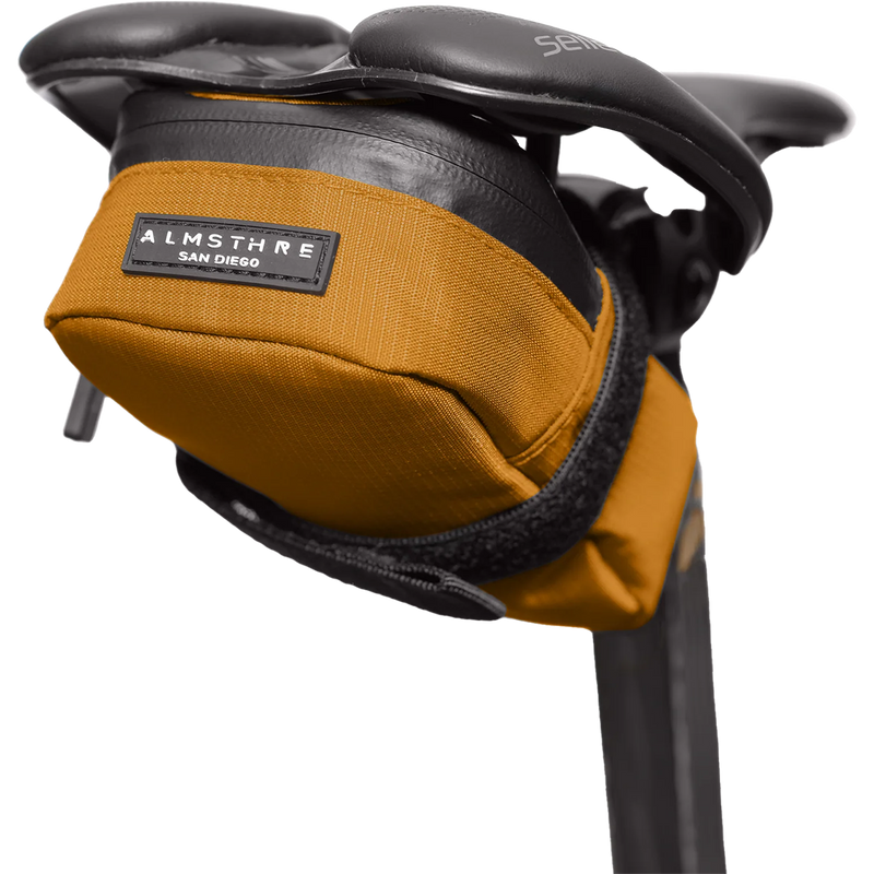 Signature Saddle Bag, Almsthre Signature Saddle Bag in California Gold back right