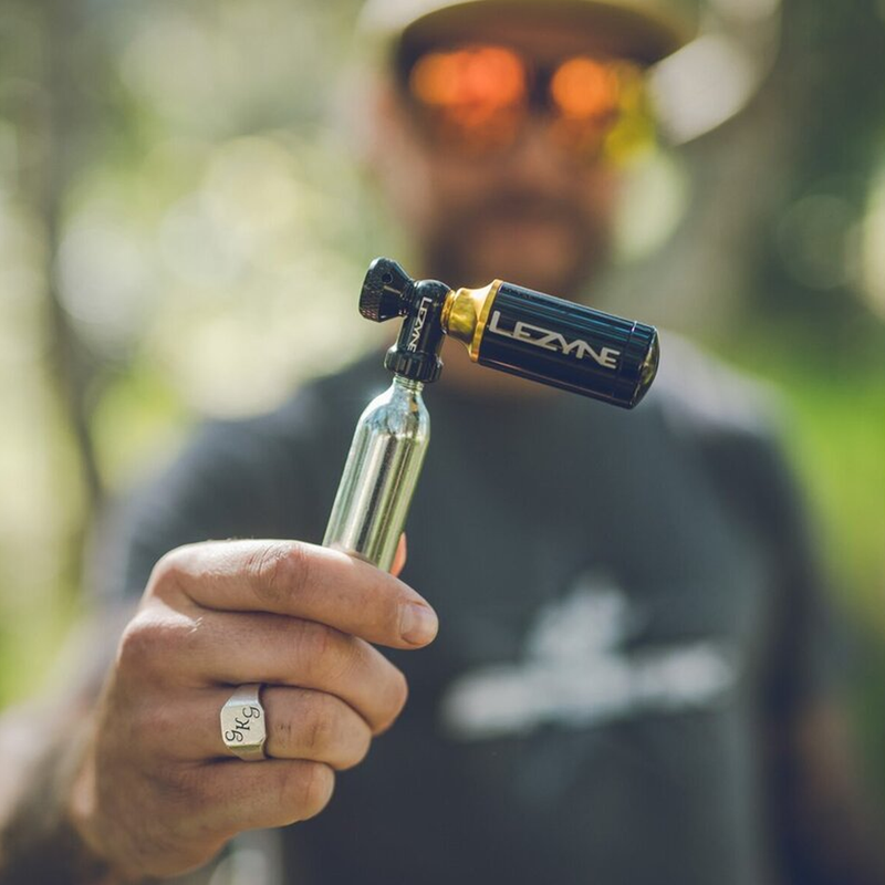 25g CO2 Cartridge, Lezyne 25g CO2 Cartridge in hand