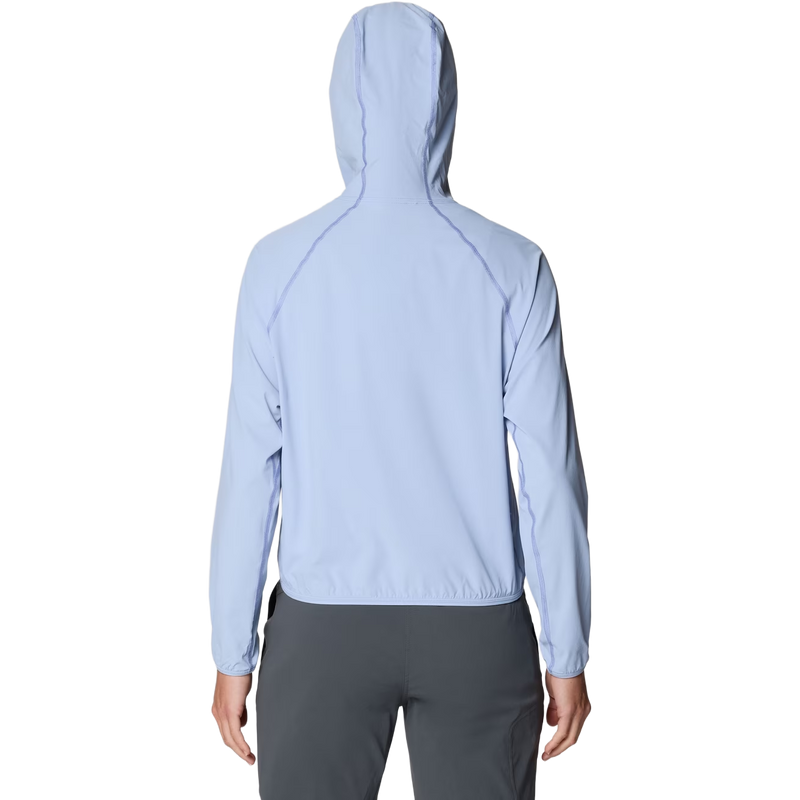 Women's Sunshield Hoody, Mountain Hardwear Women's Sunshield Hoody in 471 Beach Breeze back with hood