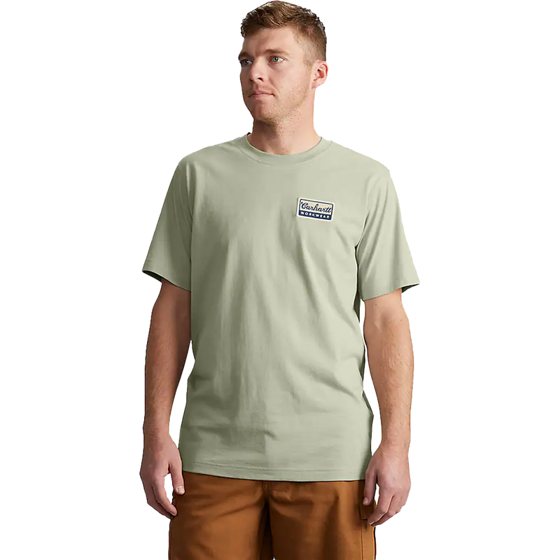 Men's Leightweight Short Sleeve Script Patch T-Shirt, Featured Image