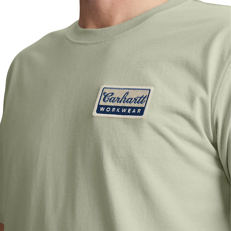 Men's Leightweight Short Sleeve Script Patch T-Shirt, Carhartt Men's Leightweight Short Sleeve Script Patch T-Shirt in Sage