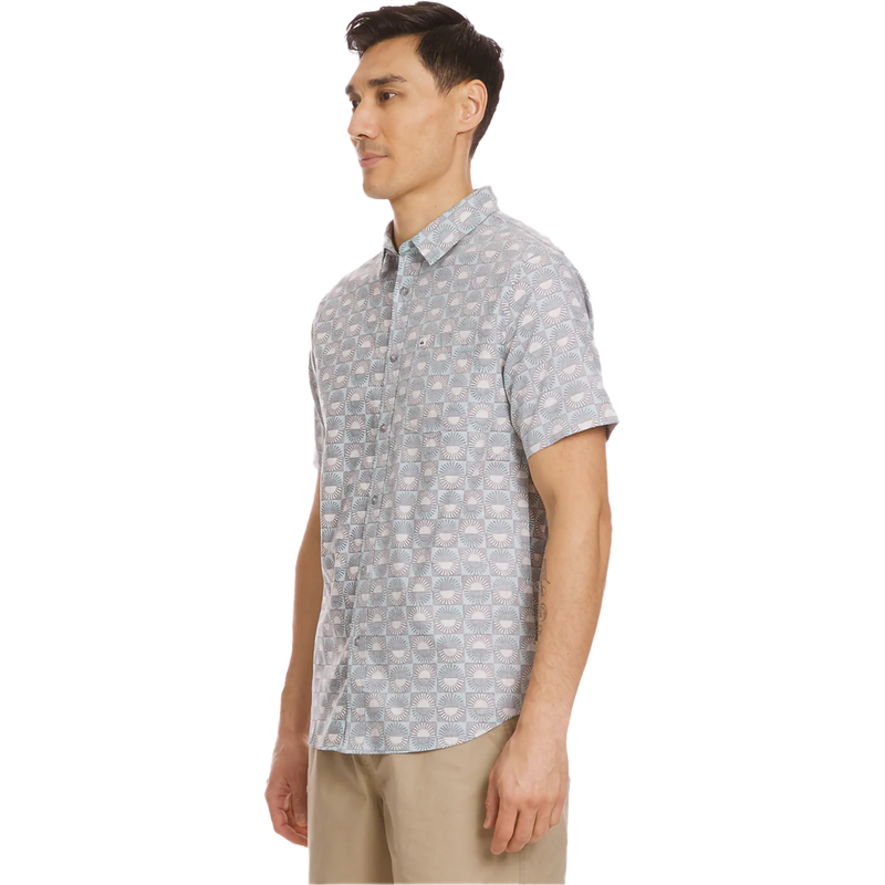 Men's Florever Classic Short Sleeve, Quiksilver Men's Forever Classic Short Sleeve in JDG Jade Gray front left