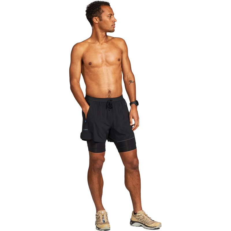 Men's 5" AFO Middle Short Ultra 2-in-1, Janji Men's 5" AFO Middle Short Ultra 2-in-1 Front on Model