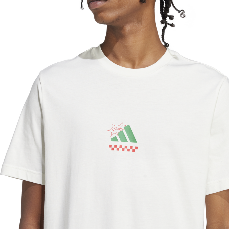 Men's Pizza Tee, Adidas Men's Pizza Tee Front Graphic