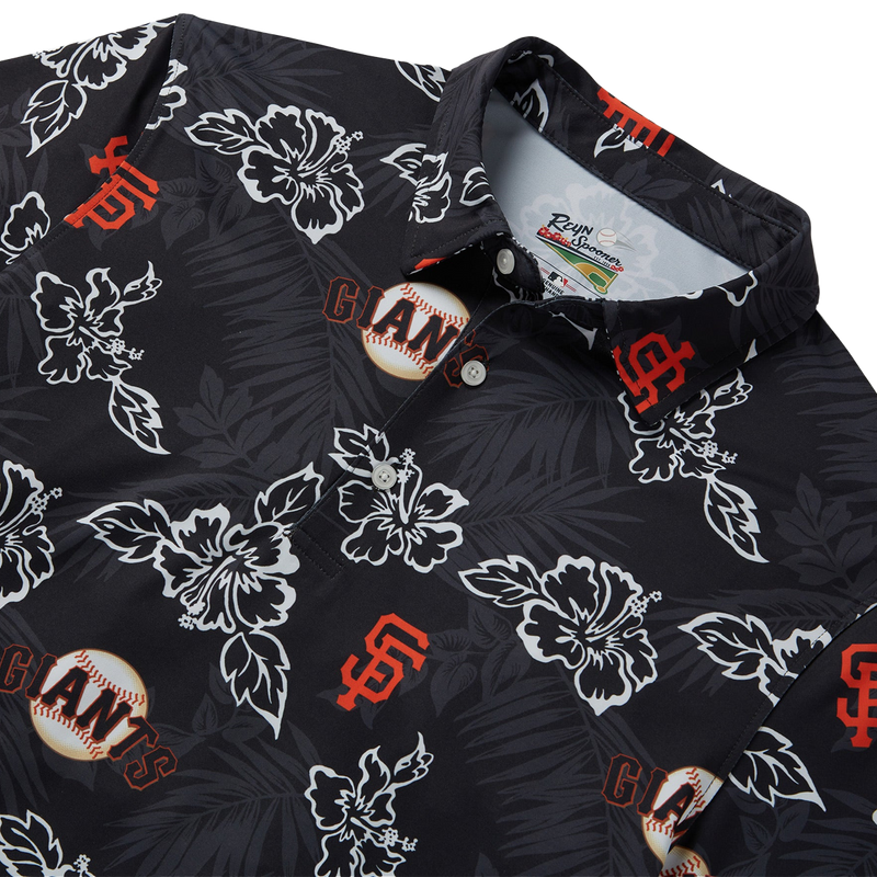 Men's Giants Pua Performance Polo, Reyn Spooner Men's Giants Pua Performance Polo collar