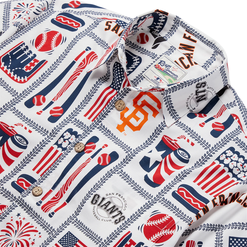 Men's Giants Americana Button Down, Reyn Spooner Men's Giants Americana Button Down collar