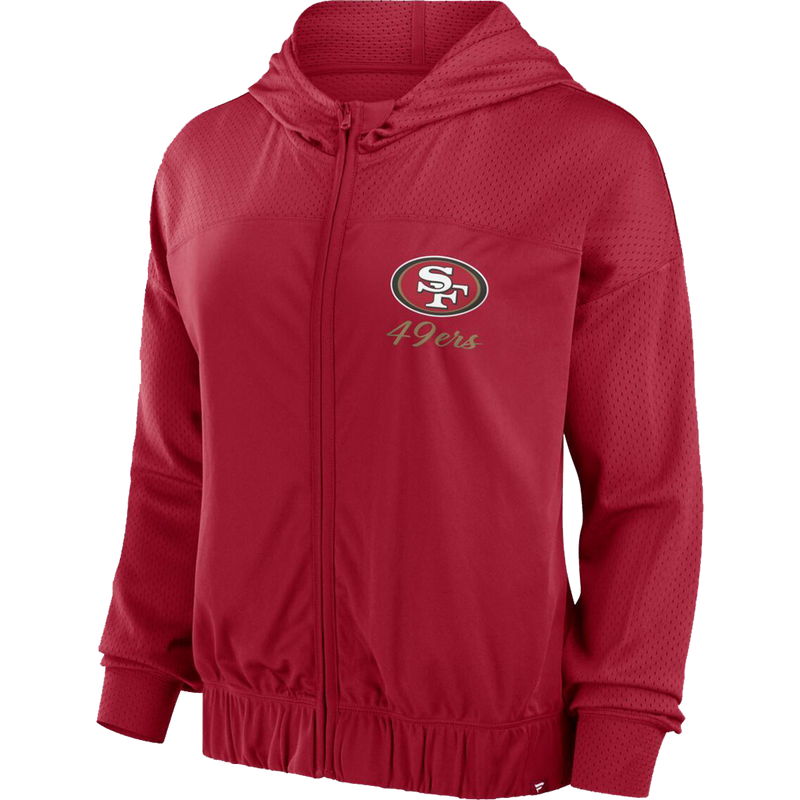 Women's 49ers Script Lock Full-Zip Hood, Featured Image