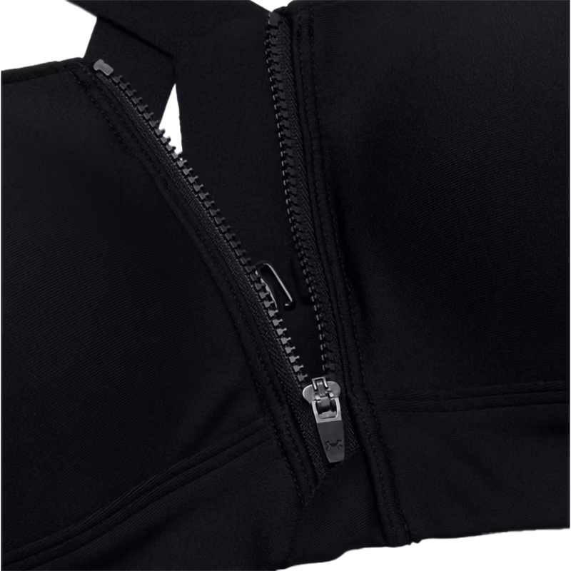 Women's Infinity High Zip 2.0 Bra, Under Armour Women's Infinity High Zip 2.0 Bra in001-Black zipper
