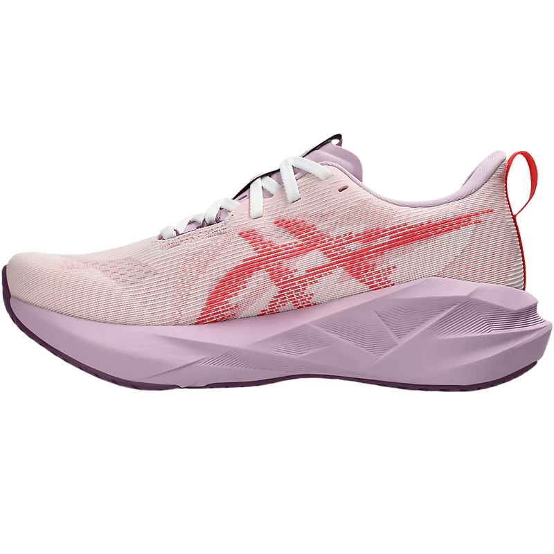 Women's NovaBlast 5, Asics Women's NovaBlast 5 in 101-White Coral Reef inside right profile