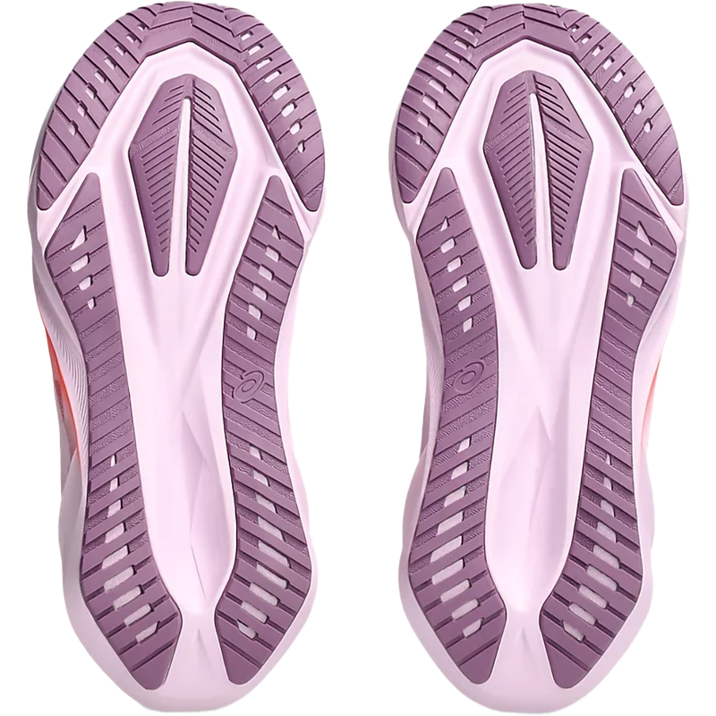 Women's NovaBlast 5, Asics Women's NovaBlast 5 in 101-White Coral Reef pair bottom