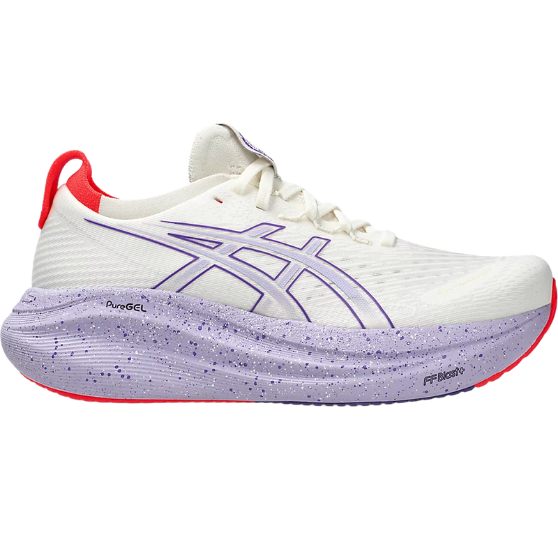 Asics Women's GEL-NIMBUS 27 TOKYO in Cream/Edo Purple