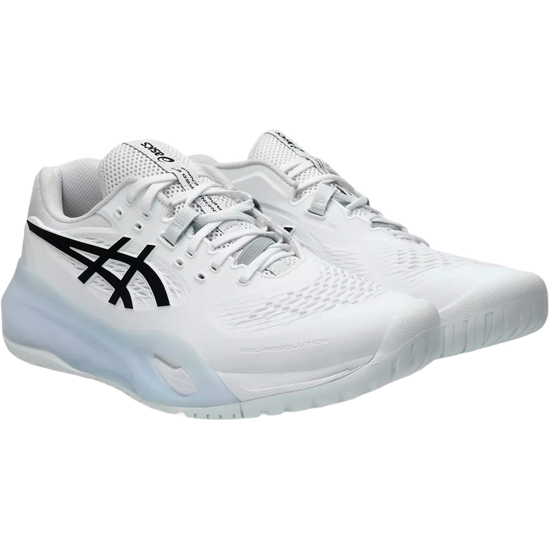 Men's Gel-Resolution X, Asics Gel-Resolution X in 100-White/Black pair front right