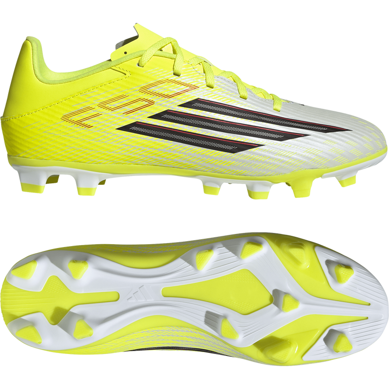 F50 Club FG/MG, Adidas F50 Club FG/MG in Solar Yellow2/Core Black/Lucid Red pair right and bottom
