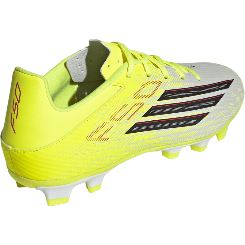 F50 Club FG/MG, Adidas F50 Club FG/MG in Solar Yellow2/Core Black/Lucid Red right rear