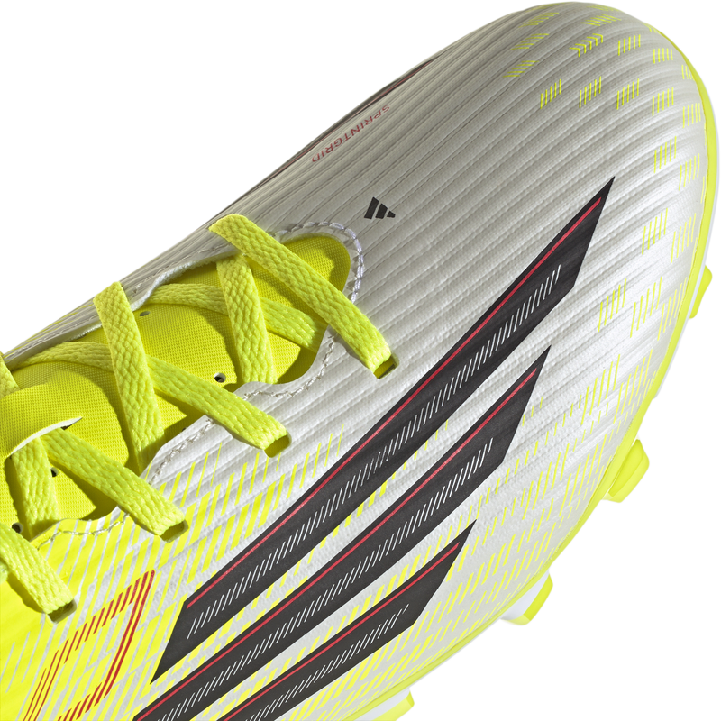 F50 Club FG/MG, Adidas F50 Club FG/MG in Solar Yellow2/Core Black/Lucid Red toe
