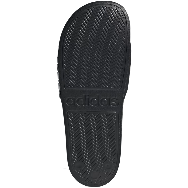 Adilette Shower Slides, Adidas Adilette Shower Slides in Black/White bottom
