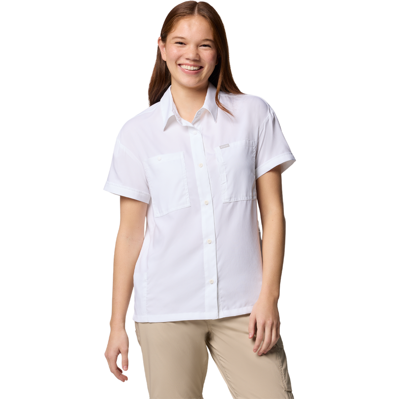 Women's Silver Ridge Utility Short Sleeve Shirt, Columbia Women's Silver Ridge Utility Short Sleeve Shirt in White