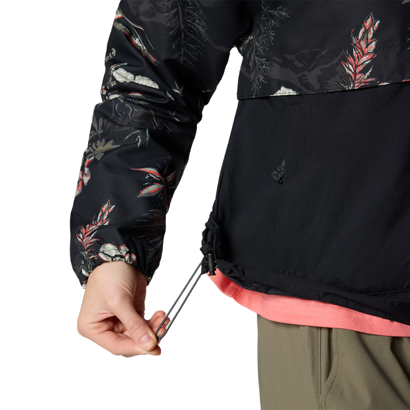 Women's Spire Valley Printed Windbreaker, Columbia Women's Spire Valley Printed Windbreaker waist drawcord
