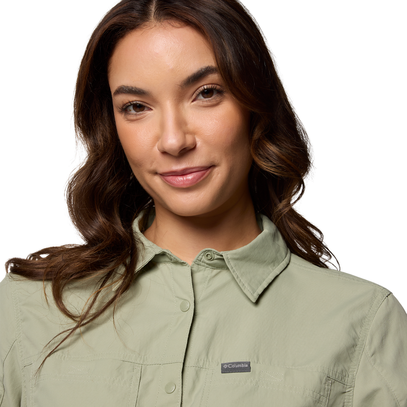 Women's Skien Valley Long Sleeve Shirt, Columbia Women's Skien Valley Long Sleeve Shirt Collar
