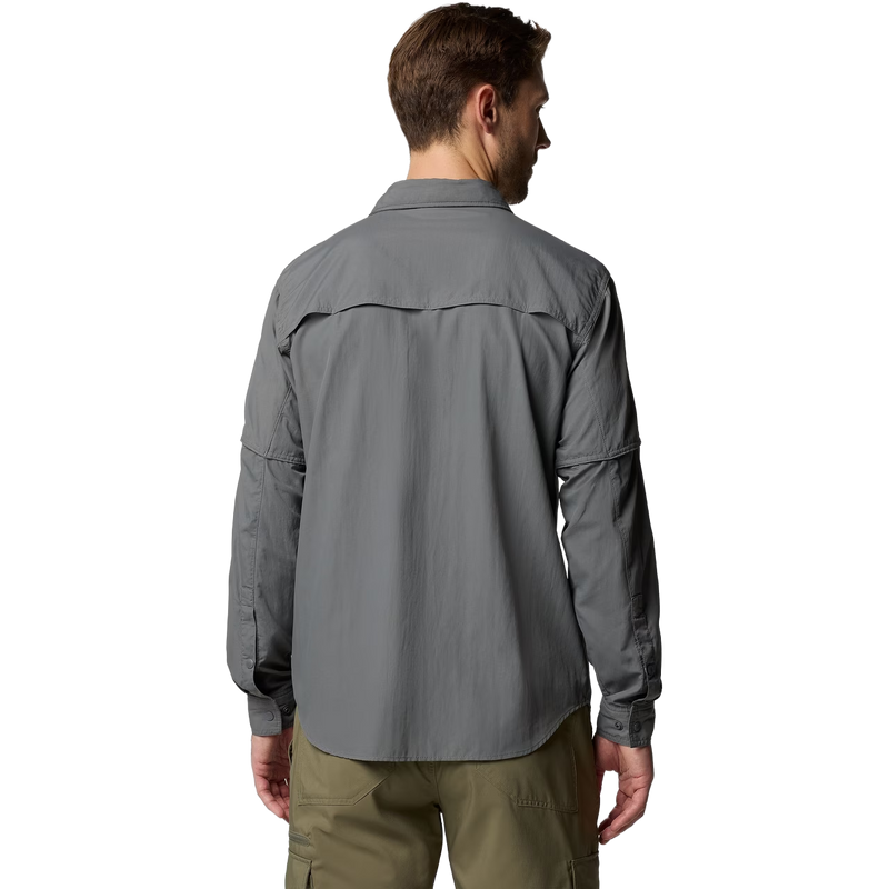 Men Skien Valley Long Sleeve Shirt, Columbia Men Skien Valley Long Sleeve Shirt in 023 City Grey back