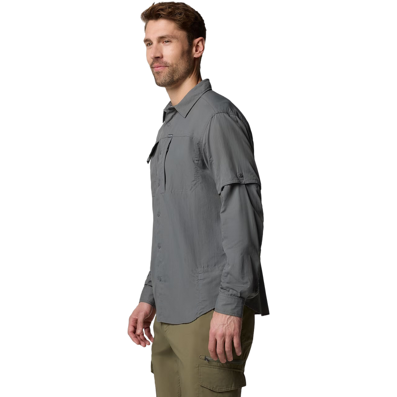 Men Skien Valley Long Sleeve Shirt, Columbia Men Skien Valley Long Sleeve Shirt in 023 City Grey left